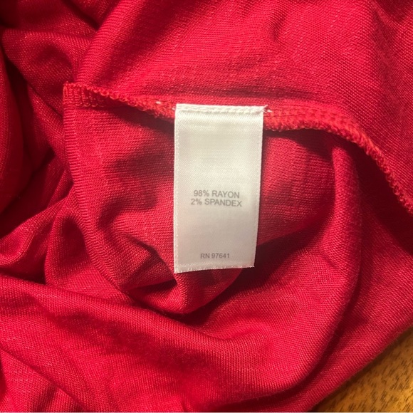 J. Jill Sangria Red Layered Knit Jersey Dress With Back Buttons, Size Large Tall - Picture 7 of 8